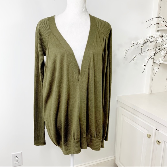RACHEL Rachel Roy Sweaters - Rachel Roy Green Wool Blend Cardigan Sweater M